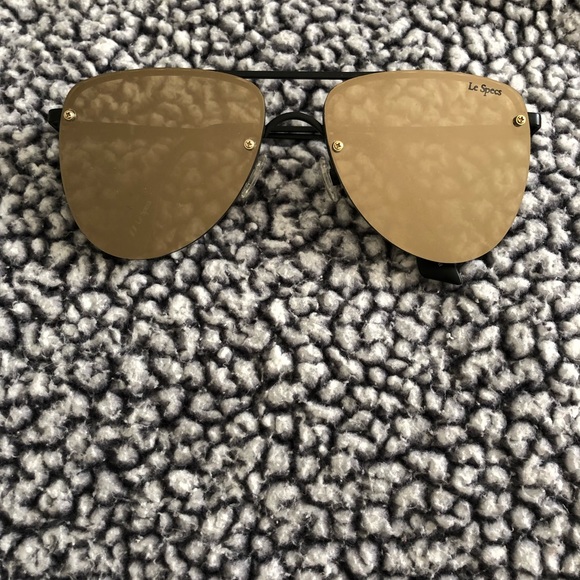 Le Specs • Mirrored Aviator Sunglasses • Black